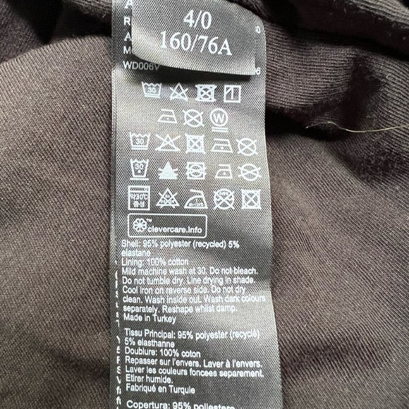 All Saints Molly Black Open Back Long Sleeve Midi Dress Size 0 NWT - Picture 9 of 12